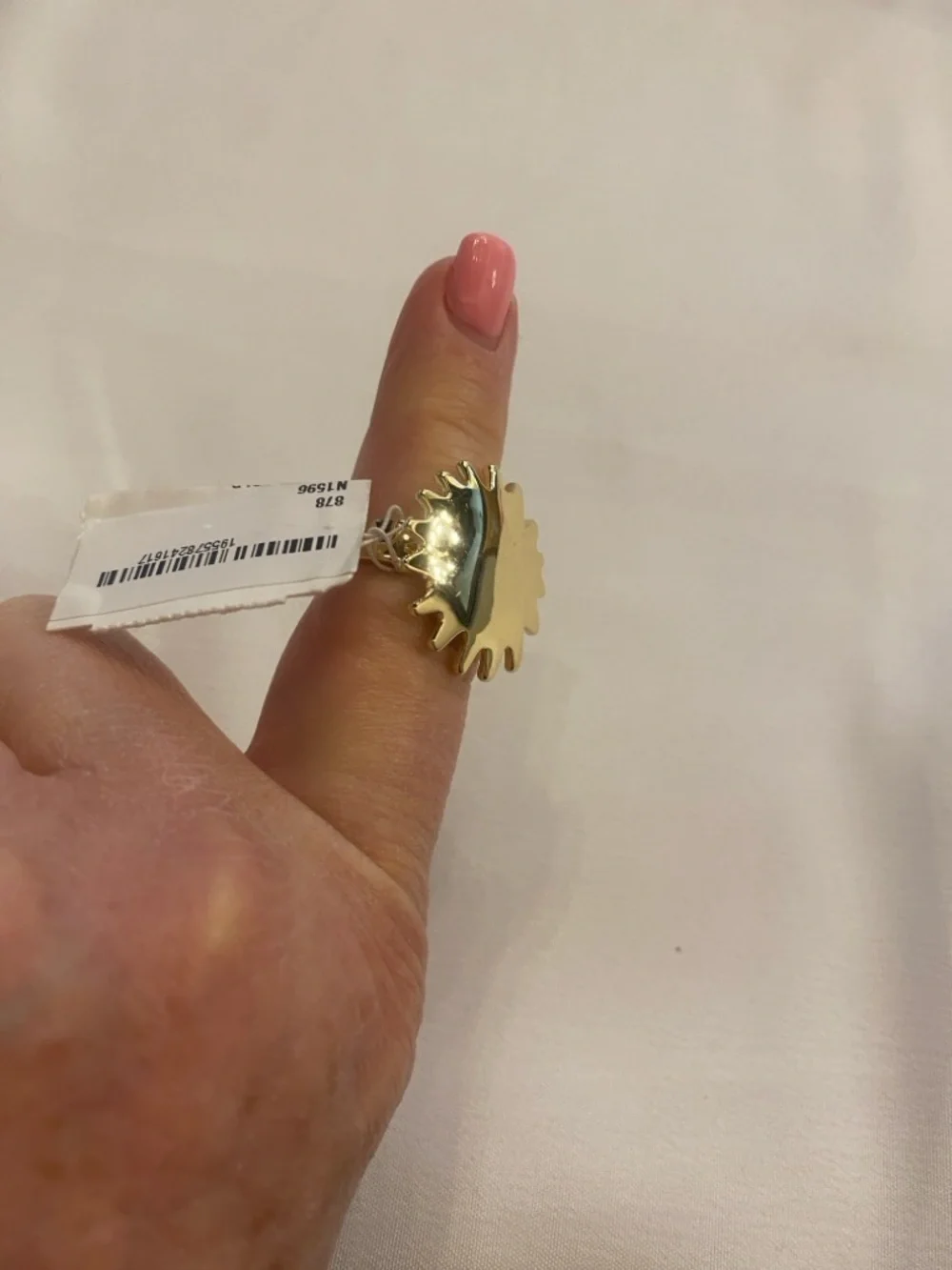 Baublebar Gold Sunburst Statement Ring Women Jewelry size 8 New